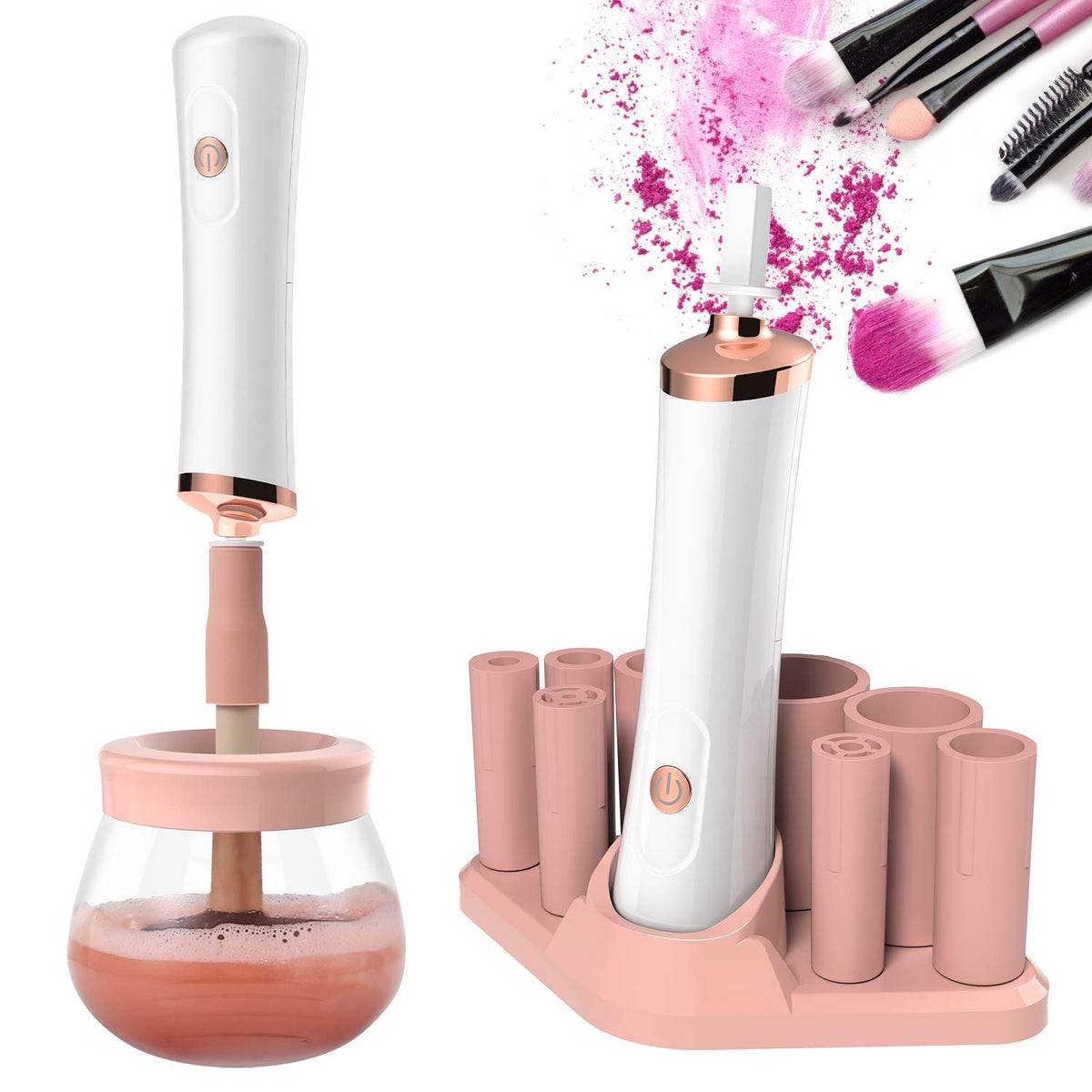 Electric Makeup Brush Cleaner, Cosmetic Brush Cleaner, 2024 New Electric  Makeup Brush Cleaner, Makeup Brush Cleaner, Automatic Spinning Makeup Brush