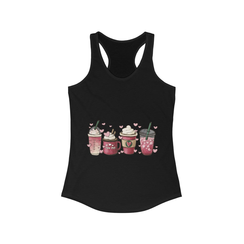 Hot Pink Starbucks Coffee Racerback Tank Top