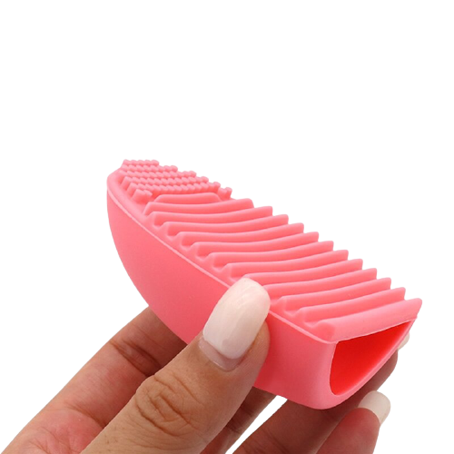 Silicone Makeup Brush Cleaner Cosmetic Brush Cleaning Egg Washing Tool  (Black)