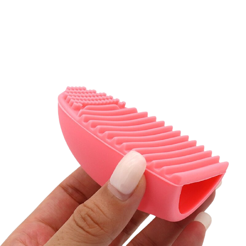 Silicone Makeup Brush Cleaner Cosmetic Brush Cleaning Egg Washing Tool  (Black) 